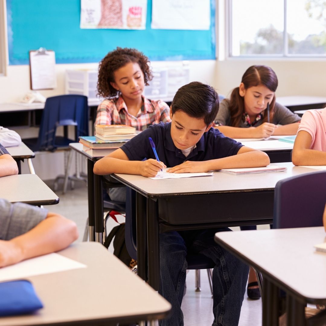children in classroom