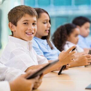 young students learning