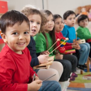kids playing with musical instruments