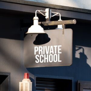 private school sign