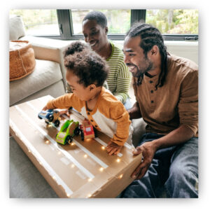 Parents watching kid play