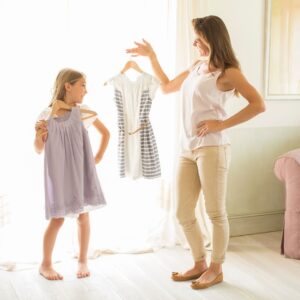 girl choosing outfit